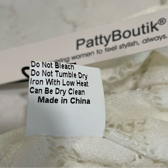 Patty Boutik Floral Lace Off Shoulder Top Stretch Knit Long Sleeve Top Small - Picture 6 of 6